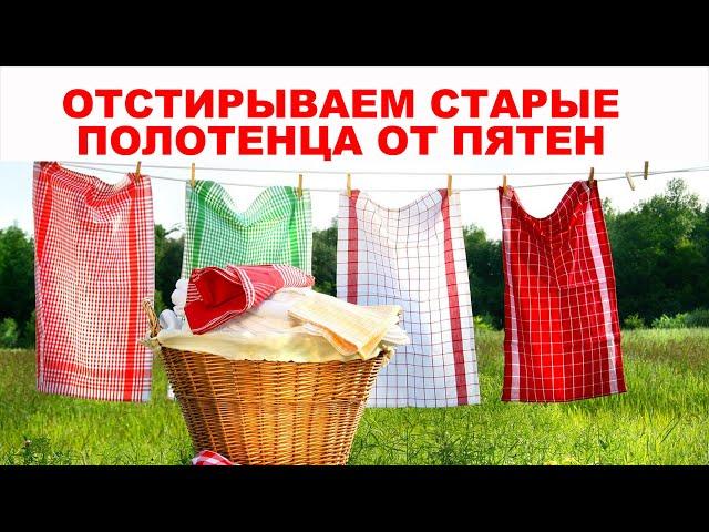 РЕЗУЛЬТАТ ВЫШЕ ВСЕХ ПОХВАЛ! Как отстирать и отбелить ДАЖЕ ДРЕВНИЕ кухонные полотенца