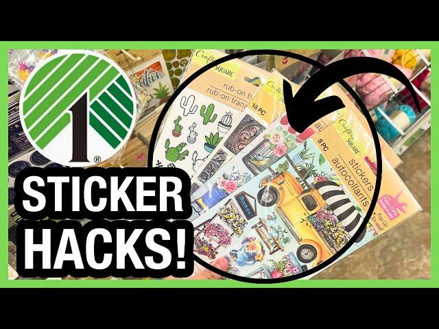  YOU WON'T BELIEVE HOW I USED $1 DOLLAR TREE STICKERS FOR DIY DECOR | STICKER HACKS 2024