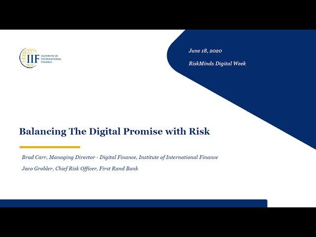 Balancing the digital promise with risk