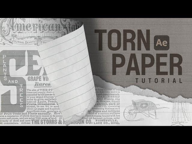 After Effects Torn Paper Tutorial l 종이 찢어지는 효과