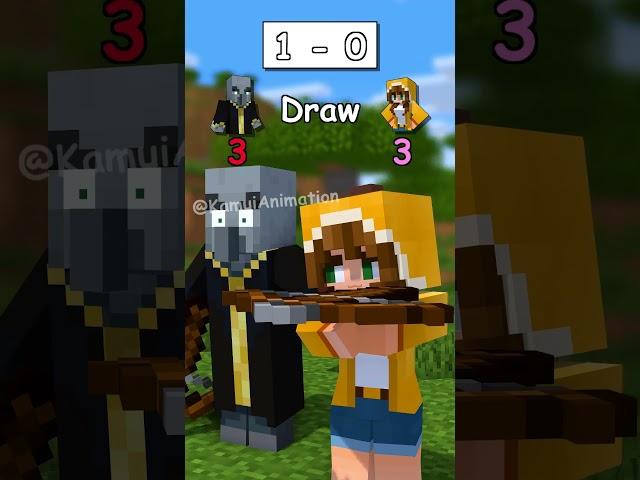 MAIZEN Girls Team vs Illager Team - MAIZEN Minecraft Animation #shorts