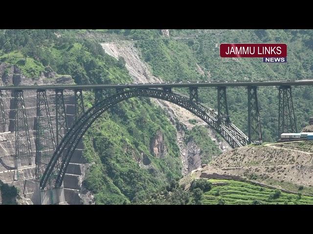 Golden joint of world's highest railway bridge on Chenab river completed