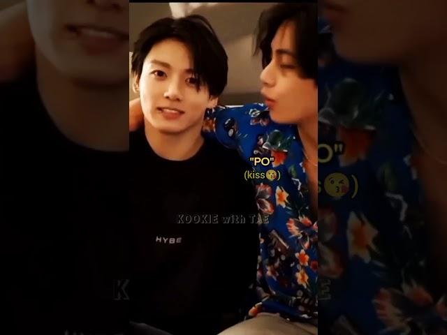 If Taekook is not real then explain this ..KISS #taekook
