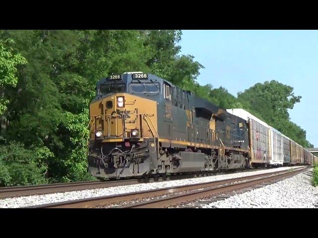 Caboose + 16-Axle Flat Car! CSX 3266 Leads Late Q581-13 on 5/14/22