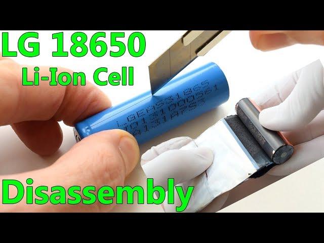 LG 18650 Li-Ion Cell Teardown and Explanation LGEAS31865 2200mAh