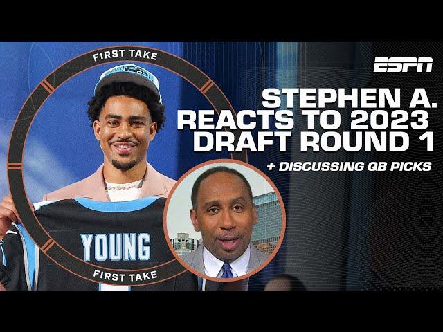 Stephen A.'s reaction to Round 1️⃣ of the 2023 NFL Draft + Breaking down QBs drafted   | First Take