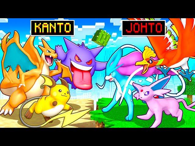 KANTO Vs JOHTO POKEMON IN MINECRAFT PIXELMON!