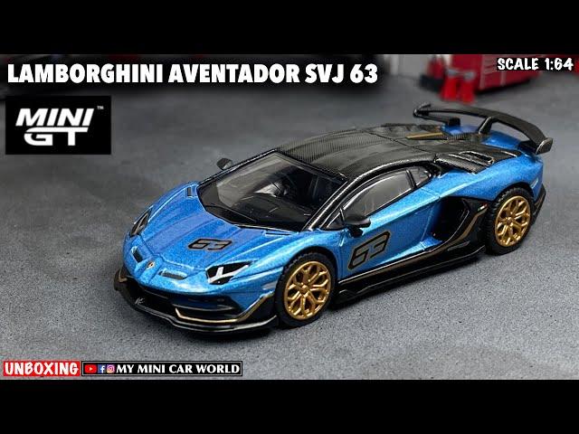 『MY MINI CAR WORLD』UNBOXING MINI GT 1/64 LAMBORGHINI AVENTADOR SVJ 63