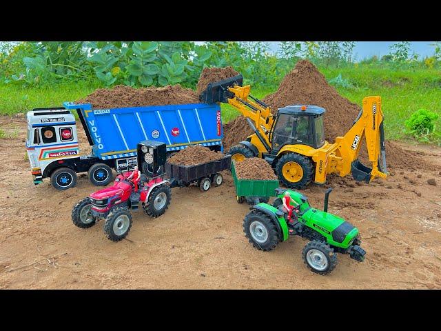 JCB 5cx fully loading sand Sonalika Rx60 tractor | Mahindra Arjun novo tractor|@MrDevCreators