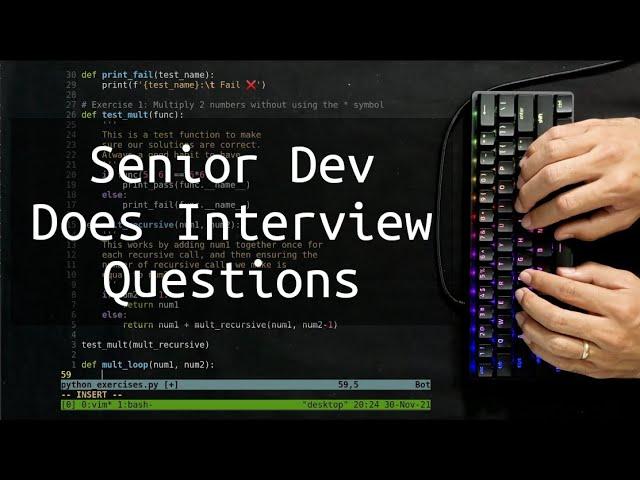 ASMR Programming - Senior Dev Does Beginner Python Exercises - No Talking