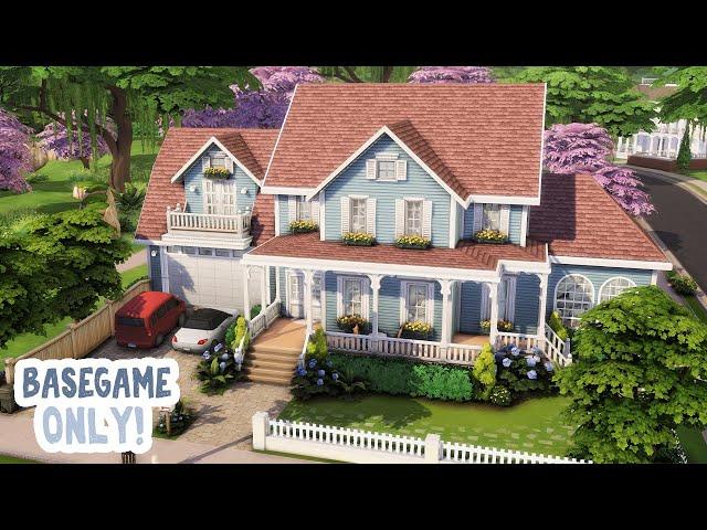 Base Game House for 6 Sims!  || The Sims 4 Family Home: Speed Build