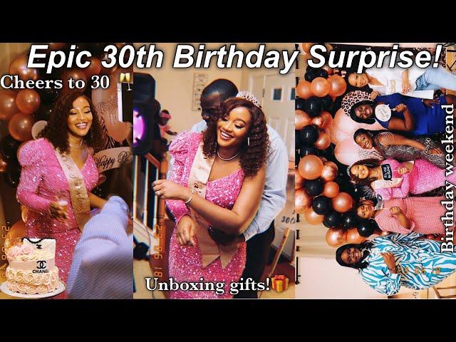 MY BEAUTIFUL GHANAIAN 30TH BIRTHDAY SURPRISE PARTY + UNBOXING GIFTS || GHANA VLOG