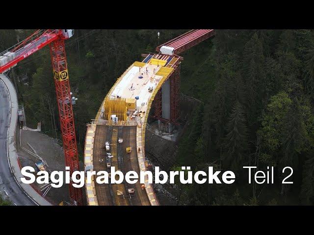 Sagigrabenbrücke Beatenberg – Pfeiler und Brückenüberbau