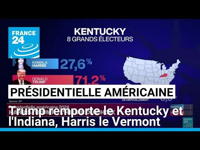 Présidentielle américaine : Trump remporte le Kentucky et l'Indiana, Harris le Vermont