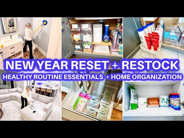  NEW YEAR RESET + RESTOCK + ORGANIZE + CLEAN WITH ME | CLEANING MOTIVATION | JAMIE'S JOURNEY