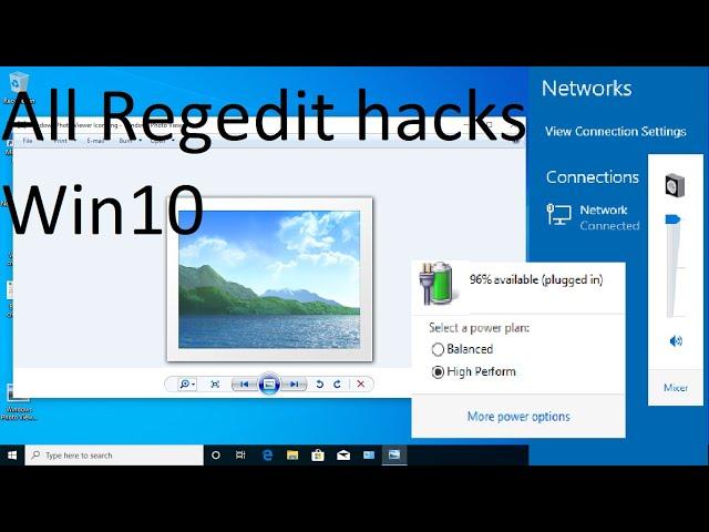 All Windows 10 registry hacks and some cool other ones!