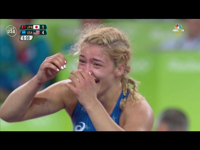 Helen Maroulis Becomes First Woman To Win Wrestling Gold | Gold Medal Moments Presented By HERSHEY'S