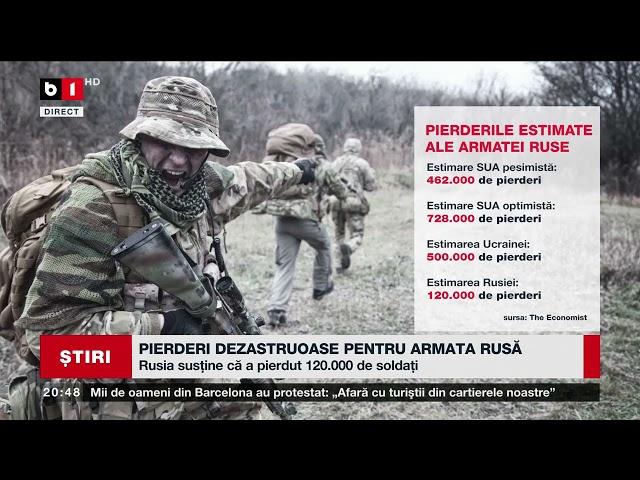 PIERDERI DEZASTRUOASE PENTRU ARMATA RUSĂ. Știri B1TV_7 iulie 2024