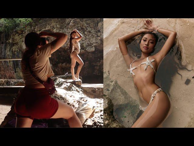 Natural Light Dreamy Beach Photoshoot in Bali - Behind The Scenes