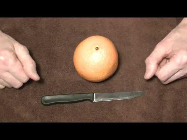 How quickly peel an orange 17 sec