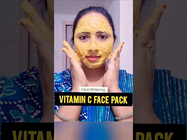 Day 21/100 Vitamin C Facepack for Glow #faceglow #hacks  #trending #viral #shorts #beauty#skincare