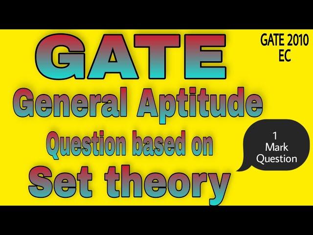 GATE General Aptitude Question based on Set theory #shorts #gate #settheory #generalaptitude #maths
