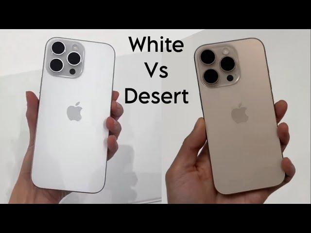 iPhone 16 Pro White vs Desert Titanium Color Comparison!