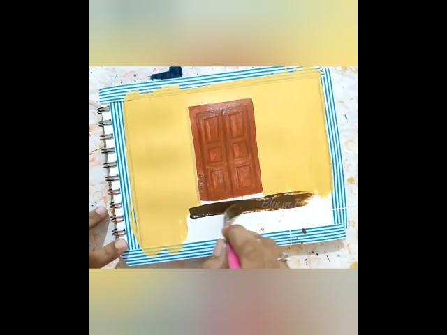 simple acrylic painting for beginnersacrylic landscape painting tutorial #art #painting #shorts #yt