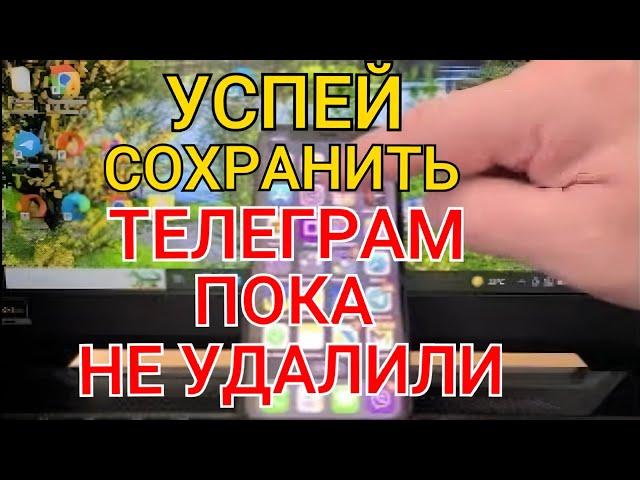 Успей СОХРАНИТЬ Telegram пока НЕ УДАЛИЛИ!