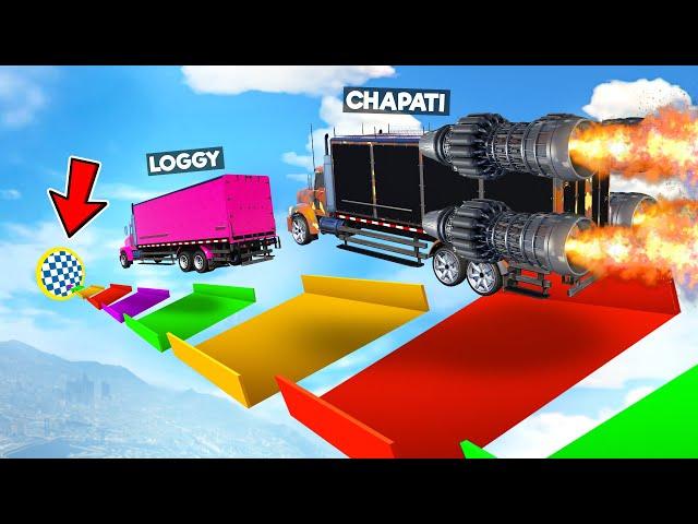 USING SUPERCAR BEAT CHAPATI ON NOOB VS PRO MEGA RAMP RACE