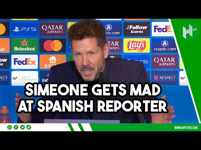 Simeone threatens to LOSE IT with reporter over Alvarez penalty controversy