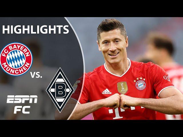 Robert Lewandowski ON FIRE! Champion Bayern Munich SMASHES Gladbach | ESPN FC Bundesliga Highlights