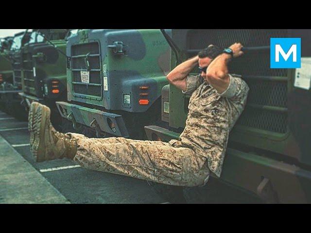 SUPER MARINE in Army Gym - Michael Eckert | Muscle Madness