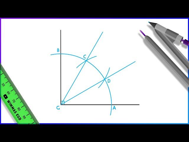 How to divide a 90 degree angle into 3 equal parts.