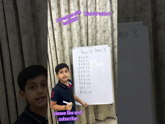 "Magic Trick to Learn Table of 8 in Minutes!"#tableof8 #mathematics  #kidslearning #maths  #kids