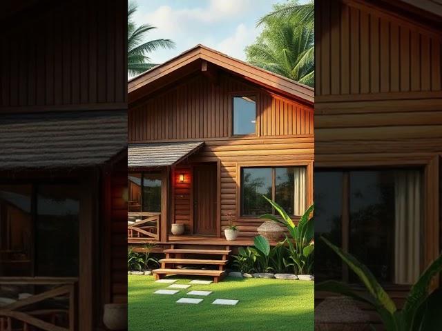 Stunning Tropical Wooden House Design- Nature-Inspired Living #tinyhouse #woodenhouse #simpleliving