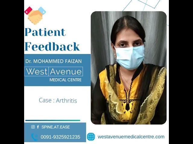 Patient review who recovered from arthritis through Dr.mohmmad faizan's treatment