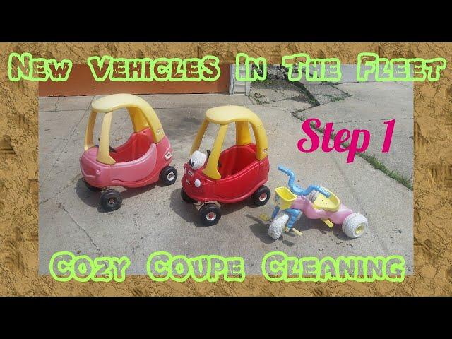 Cozy Coupe Cleaning - Step 1 in Little Tykes toys restoration