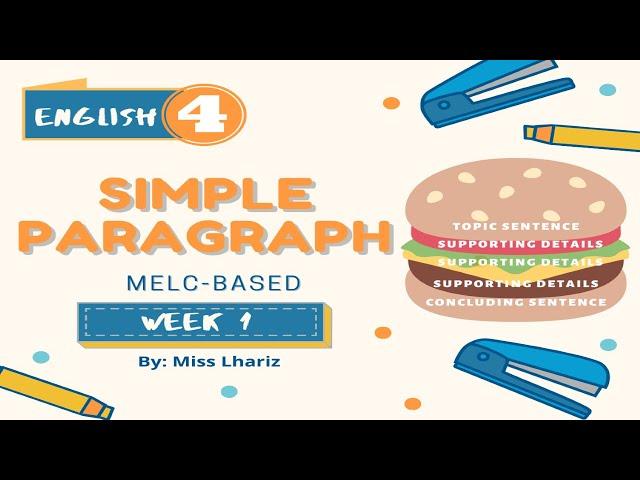 Simple Paragraph (Week 1)| English 4- MELC-Based