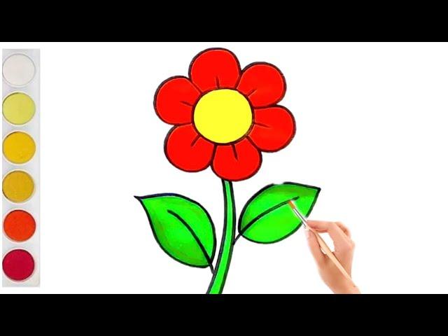 How to draw flower easy step by step // flower drawing// Easy drawing// kids Art