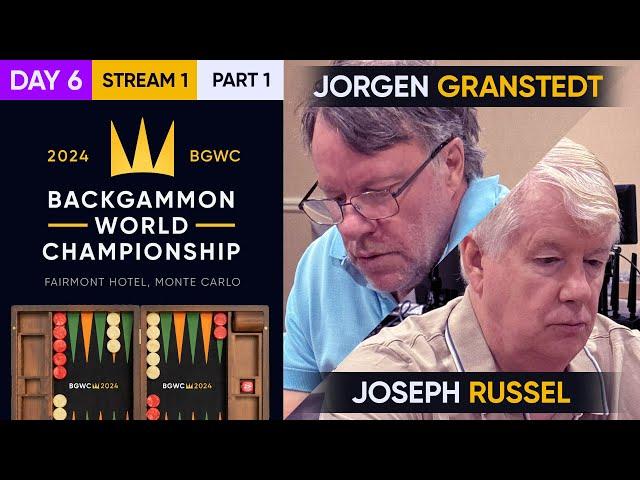 Backgammon World Championship 2024 - DAY 6, Stream 1 P1 - Main Undefeated Round of 16 + High Roller