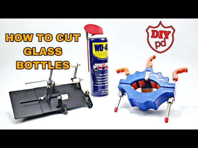 HOW TO CUT A GLASS BOTTLE IN HALF AT HOME - BOTTLES OR JARS FOR CRAFTS | DIY Decor Ideas