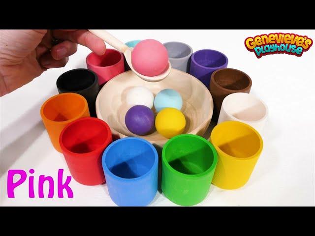 Rainbow Balls and Cups - Learn Colors, Numbers, and Spanish Words for Toddlers and Babies!