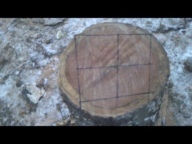 splitting a big block of wood easy