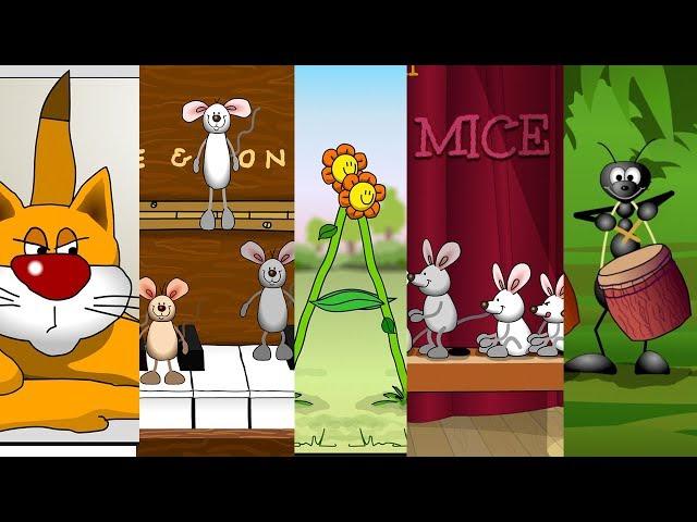 HAPPY BIRTHDAY - musical mice, ants, cats, rats and flowers animation compilation