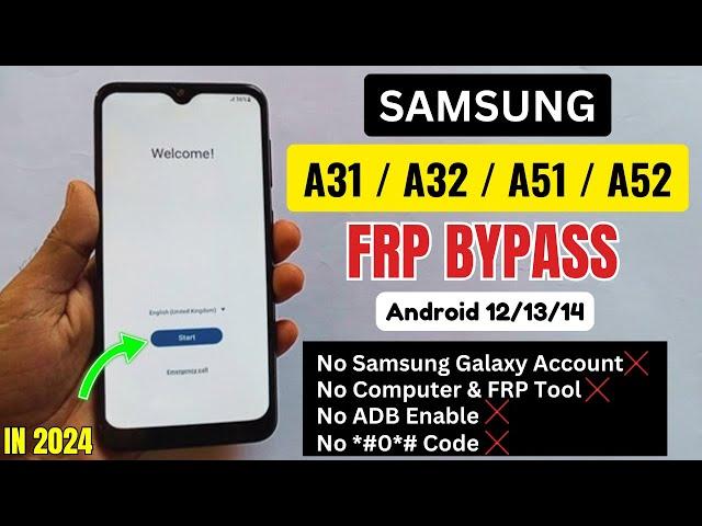 Samsung A31/A32/A51/A52 Frp Bypass/Unlock Google Account Lock | Without PC