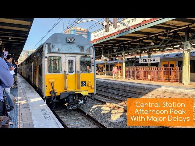 Sydney Trains Vlog 1641: Central Station Afternoon Peak RAW Footage & Major Delays