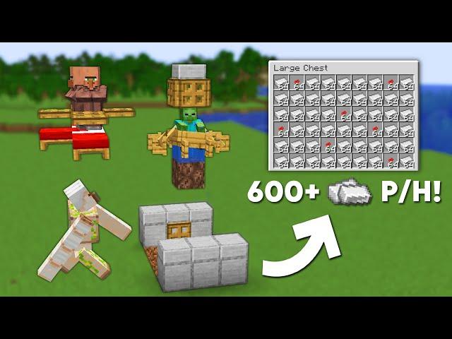 Minecraft 1.20+ Easy Iron Farm Tutorial - 600 Per Hour