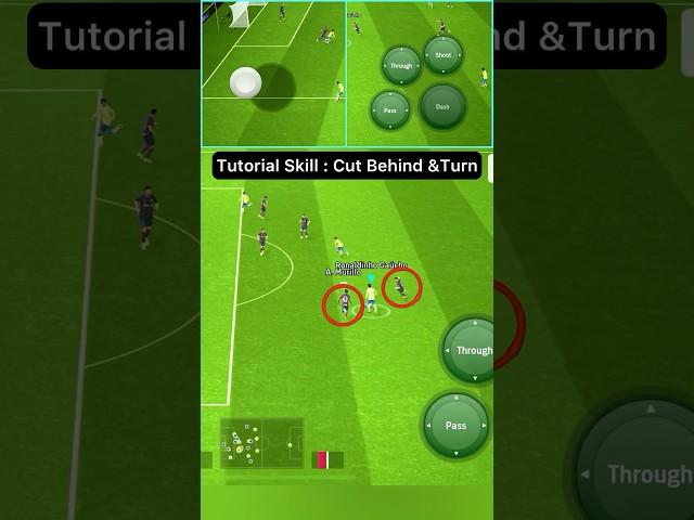 Tutorial Dribbling skill : Cut Behind & Turn  by Ronaldinho #efootball #efootball2024