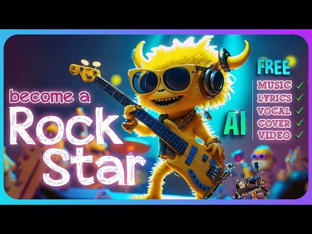 AI ROCKSTAR | Creating an AI SONG | Full tutorial | FREE AI tools